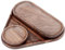 Normcore Lot de 3 plateaux de valet irréguliers faits à la main en bois de noyer, lot de 3 plateaux décoratifs empilables pour table basse, plateaux de service, plateaux de service, plateaux gigognes