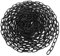 VIDETOL 10 Metres Length 304 Stainless Steel Chain, 3mm Heavy Duty Chain Links, Black Galvanized Steel Welded Link Chains Lift for Fence Gate, Garage Doors, Swing Chains and Bicycle Security Lock