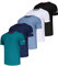 Herren T Shirt 5er Pack Fitness Outdoor Läuft T-Shirts Schnelltrocknend Polyester Baseball Tennis Shirt Männer Atmungsaktiv Basic SportT Shirts Set-Schwarz/Weiß/Navy/Haze/Grün-XL