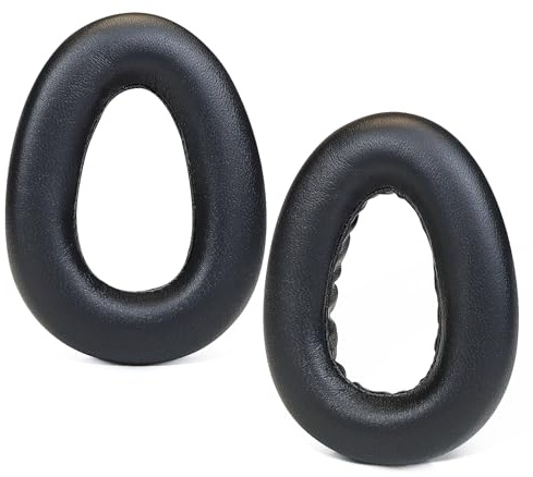SINOWO Ersatz-Ohrpolster für Sennheiser PXC480 PXC 550 PXC 550-II Wireless MB660 UC, MB 660 MC Kopfhörer, Ohrpolster mit hochdichter Geräuschisolierung, Memory-Schaum (Schaffell, Schwarz)