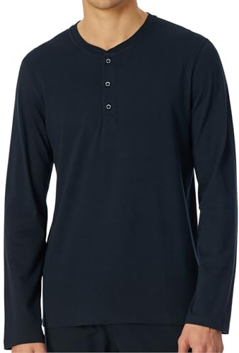 Schiesser Herren Schlafanzugoberteil Shirt 1/1 Langarm Knopfleiste - 182517