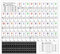 QEDBOJE Pegatinas de Teclas de Piano Extraíbles Sin Residuos, Pegatina de Piano para 37, 49, 54, 61, 88 Teclas