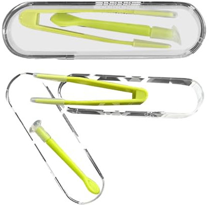 Pinzas para lentes de contacto, ayuda para insertar lentillas de contacto de silicona, removedor de lentes de contacto, 2 unidades, removedor de lentes de contacto, con estuche de almacenamiento