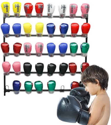 HCAUYNN Boxing Glove Hanger,Steel Frame Structure,Metal Boxing Glove Storage Rack,For Boxing Glove Storage/Boxing Display For Gloves,Wall-mounted20sets
