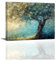 Piy Painting Impression Sur Toile Arbre, Peinture Sur Toile Colorée Jaune Et Bleue, Art Mural Sur Toile Nature Botaniquel Pour Salon Chambre à Coucher Bureau Cuisine, 30x40 CM, Avec Cadre En Bois