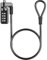 Multplx Combination Laptop Lock | Standard Size T-Bar Locking Mechanism | 1.7m Hard Cut Resistant Steel Cable | 4 Digit Combination Lock | Kensington Lock Alternative | Strong Security Lock