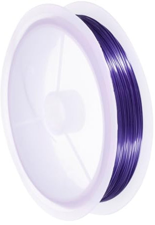 sourcing map 24 Gauge(0.5MM) Copper Wire for Jewelry Making Tarnish Resistant Beading Wire for Jewelry Making Crafts Supplies, Purple,18M