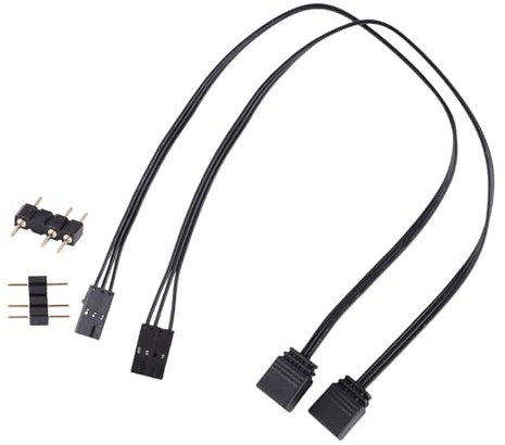 MISUVRSE RGB Auf Standard ARGB 4Pin 3Pin Adapterkabel Für Corsairs QL LL120 ICUE Beleuchtungskabel
