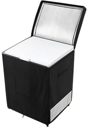 siduytin Mini Freezer Protective Cover Waterproof And Easy To Clean Chest Freezer Cover Outdoor Waterproof Chest Freezer Cover, black, 55.88x63.5x85.09 cm