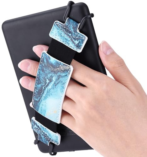 xiviers Secure Hand Strap for Kindle and Tablet - Lightweight and Versatile High Elasticity Finger Grip Holder Accessories for 6-8 Inches Kobo/Voyaga/Lenovo/Sony/Kindle E-Book Tablet.