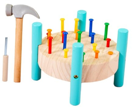 GETAJGHSD 1 Set Klopfspielzeug Baby Werkbank, Klopfhammer Spielzeug, Kleinkindspielzeug, Kinderhammer Spielzeug, Interaktives Klopfspielzeug, Hammerspielzeug, Hämmer Für Kinder, Hammer Für