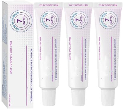 Zahnprothesen Haftgel, Thermoplastischer Prothesenkleber,Haftcreme für Zahnprothesen,Thermoplastic Denture Adhesive, For Daily Women Men Adults (3PCS)