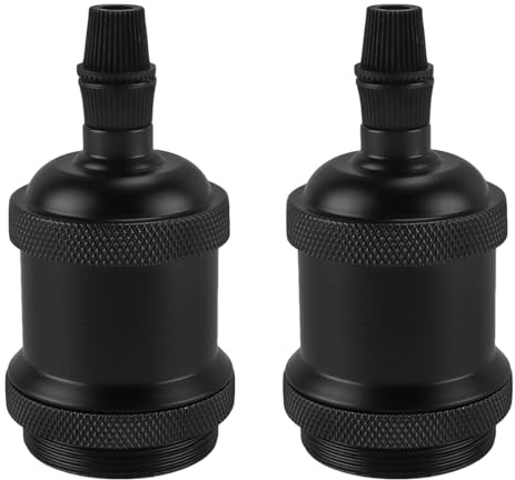 Enwye Lot de 2 Douilles de plafonnier E27 à Visser, Style rétro Edison, Compatible avec Une Tension de 0 à 220 V, idéales pour Les suspensions DIY