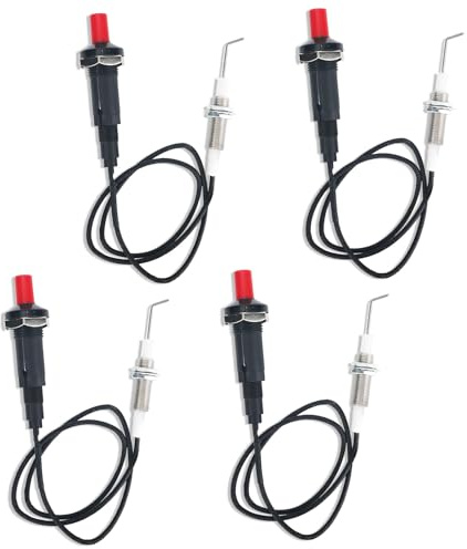 BTFO 4 Pezzi Kit di Accenditori Piezoelettrici a Pulsante per Propano, Accenditori Piezoelettrici con Viti Aghi di Accensione Guarnizioni Accessori Pratici per Forno Cucina Camino a Gas