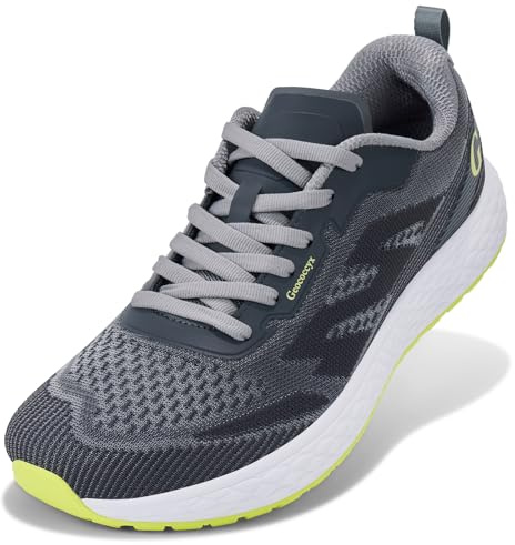 Geococcyx Scarpe da Ginnastica Uomo Punta Larga Traspiranti Gr.39-46 | Antiscivolo, Leggeri, Flessibile, Supporto per arco plantare, All'aperto, Fitness, Outdoor, Casual, Sportivi