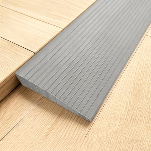 LYXBKSW PVC Threshold Ramps, Self-adhesive Door Ramp, Easy to Cut, Curb Ramp, for Sweeping Robot, Wheelchairs, Strollers and Scooters(Gray,1.5cm/0.6in)