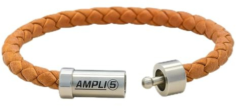 INVIDA Ampli5 Energiearmband aus Leder, geflochtenes Rinderleder mit BZI-Technologie & SecurityLock-Verschluss, Unisex Lederarmband für Sport, Alltag & Büro, Größen XS–XL, Made in Germany