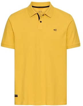 camel active Herren Poloshirt mit Kontrastdetails Sonnengelb, menswear-5XL