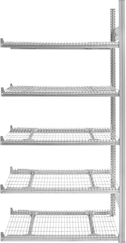 eurokraft | Steckregal Sprinkler | doppelseitig | Verzinkt | HxBxT 2000 x 1300 x 800 mm | Anbauregal
