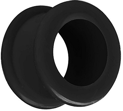 Piersando Silikon Flesh Tunnel Ohr Plug Piercing Ohrpiercing Extra Big Flexibel Weich Soft XXL 29mm Schwarz