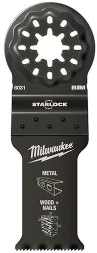 Milwaukee, Multitool Klinge Bi-Metall Multimaterial – 43 x 47 mm – 48906035, entworfen für schnellen Klingenwechsel für OIS und Starlock Multifunktionswerkzeuge
