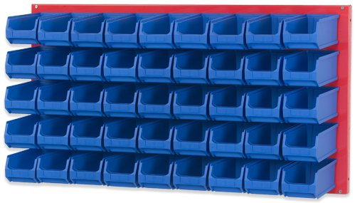aidB Systemplatte mit ab-in-die-BOX Sichtlagerboxen 2.0 - blau (45 St.)