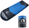 CANWAY Rectangular Sleeping Bag with Compression Sack, Summer Sleeping Bag Lightweight Waterproof for Warm Cold Weather 4 Seasons Camping/Traveling/Hiking/Backpacking, Adults & Kids(Blue-Polyester)