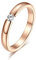 ANAZOZ Bague Femme Fantaisie Acier Inoxydable Or Rose Largeur 3MM