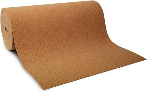 casa pura - Dalles de liège - Plaque de liège au mètre - Rouleau isolant liège mur/sol - Isolant naturel - Isolation acoustique et thermique - épaisseur 2 mm, 100 x 900 cm