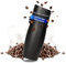 Edelstahl Thermobecher 350ml 100% Auslaufsicher Isolierbecher Kaffeebecher to go Autobecher Travel Mug (Schwarz - Neutral)