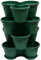 Gariella 4X Blumentopf Säulentopf Pflanzturm Hochbeet Pflanztopf-Kübel mit Untersetzer stapelbar bruchfest widerstandsfähig farbig Kunststoff