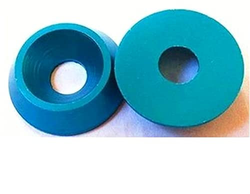 Tuanie Lnanqing-Dichtscheibe M4 M5 M6 M8 Aluminiumlegierungsfarbe VON Kopf Senkkopf-Regenschirm- Schraube Taper-Waschmaschine, 5 STÜCKE, fest und langlebig (Color : SkyBlue, Inner Diameter : M8 5PCS)