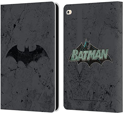 Head Case Designs Offizielle Batman DC Comics Logo Gestresst Hush Leder-Wallet-Hülle Kompatibel mit Apple iPad Air 2 (2014)