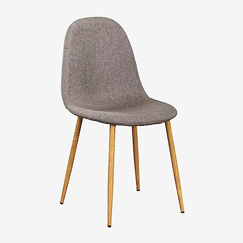 SKLUM Esszimmerstuhl Glamm Grau Taupe Natürliches Holz