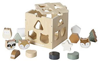 Vertbaudet Formen-Sortierbox,Grüner Wald, Holz FSC® Mehrfarbig ONE Size