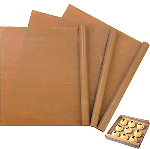 3 Stück Premium Backpapier Wiederverwendbar 30 × 40 cm Backfolie Backpapier Hohe Temperatur Backpapier Mehrweg Backpapier Antihaft Antihaft Backmatte Backen Papier zum Grillen und Backen