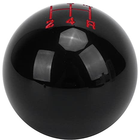 Schaltknaufkopf, 5 Gang verschleißfest 54mm Durchmesser M12x1,25 Lochgröße runder Schaltknauf Acryl für Autos(Schwarz)