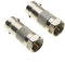 Adaptador de enchufe tipo F a toma BNC, Paquete de 2 - Adaptador de cable coaxial de enchufe macho BNC a toma hembra - Conector F a BNC para escáner, CCTV, aplicaciones de vídeo, antena de radio