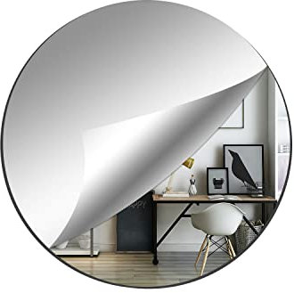 DARENYI 30cm Acrylic Round Mirror Large Frameless Stick on Mirror for Bathroom, Bedroom, Living Room, Hallway Decoration