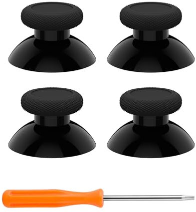 eXtremeRate Levette Analogiche per Xbox Series X/S Controller,Analogici Thumbstick Ricambio per Xbox One S X Elite V1 Joystick,4 Pezzi,Nero