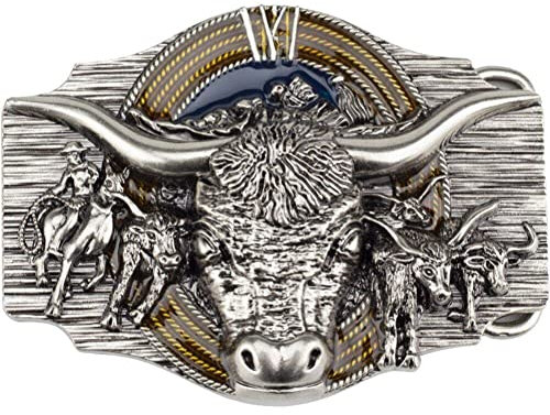 Bullenkopfgürtelschnalle Retro Western Cowboygürtelschnalle Für 3,8 cm Breitegürtel Für Männer