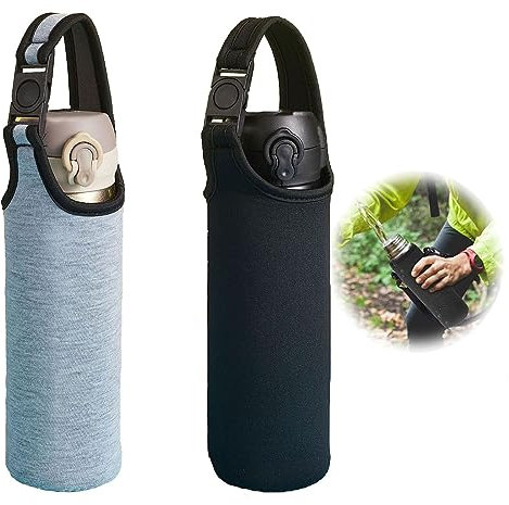 Flaschenhülle Neopren Flaschen Schutzhülle Glasflaschen Hülle Trinkflasche Thermohülle Trinkflasche Cover für den Schutz von Wasserflaschen in der Schule Arbeit im Fitnessstudio Auf Reisen 2 Pcs