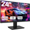 KOORUI Gaming Monitor 24 Pollici, Altoparlanti Incorporati, FHD 1920x1080p, 100Hz, HDMI, VGA, Montabile VESA 75x75 mm, Adaptive Sync, Cura Degli Occhi e Pannelli ultra Sottili, Nero