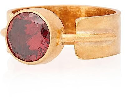 Rubin-Ring, Rubin-Frauen-Ring. Runder Rubin Ring. Gold plattiert Silber Rubin Ring. 925 Sterling Silber Rubin Ring. 24K Gold plattiert Silber Rubin Ring.