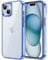 JETech Case for iPhone 15 Plus 6.7-Inch, Non-Yellowing Shockproof Phone Bumper Cover, Anti-Scratch Clear Back (Dark Blue)