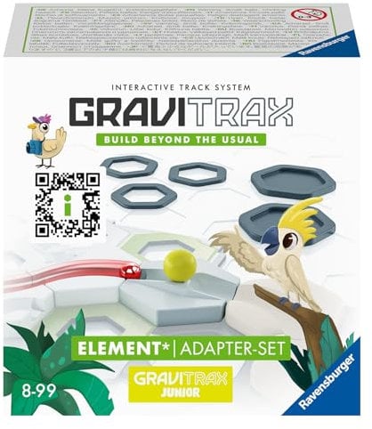 Ravensburger GraviTrax Element Adapter-Set - Erweiterbare Kugelbahn für Kinder, Interaktive Murmelbahn, Lernspielzeug und Konstruktionsspielzeug ab 8 Jahren