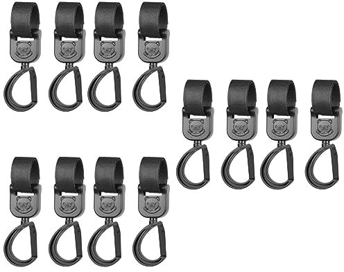 Cabilock 12pcs Hook Rotation Hook Stroller Umbrella Hanger for Stroller Clips Buggy