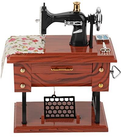 Honiwu Spieluhr Nähmaschine Spieluhr Weihnachten Geburtstag Geschenk Vintage und Mechanisch für Spieluhr Geschenk