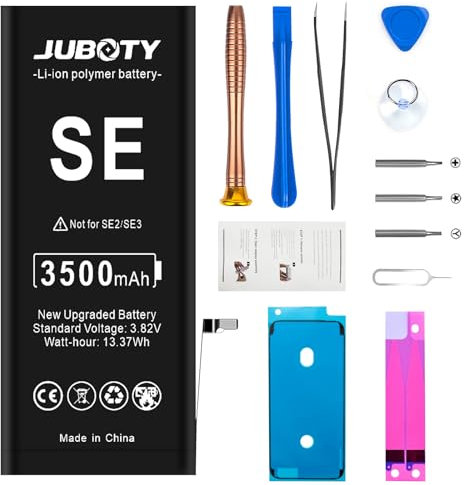 JUBOTY 3500mAh Battery for iPhone SE 2016(1nd Gen), Li-ion New Upgraded High Capacity Battery Replacement for iPhone SE 2016 Model A1662 A1723 A1724 with Professional Repair Tool Kit