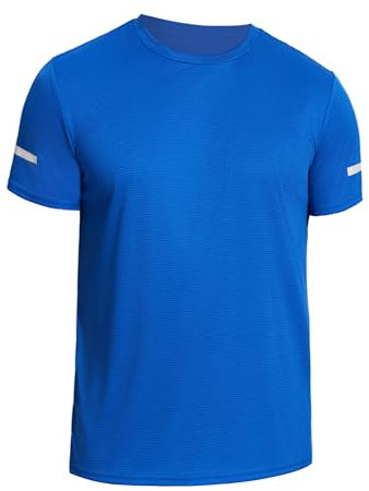 Weardear Sport T Shirt Herren Kurzarm T-Shirts Funktionsshirt Schnelltrocknend Atmungsaktiv Sport Shirt Männer Laufshirt Kurzarm Trainingsshirt Herren Blau M